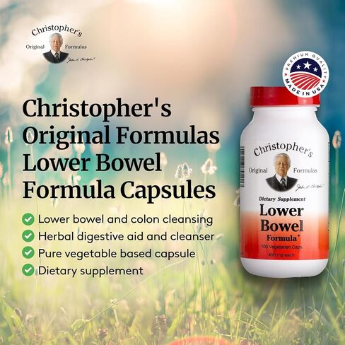Christopher's Original Formulas Lower Bowel Cleanse Formula Capsules - Herbal Laxative Colon Cleanse and Gut Cleanse 100 ct. - Pack of 3 in Kuwait