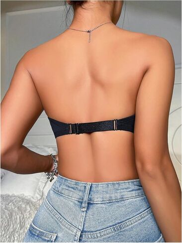 حمالة صدر نسائية من SweatyRocks بدون حمالات وإغلاق أمامي ومبطنة بسلك سفلي in Kuwait