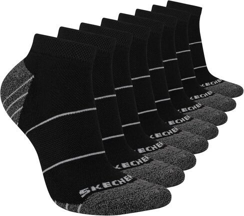 Skechers womens 8-pack Work Collection Low Cut Socks, Extended Cushion & Mesh Ventilation in Saudi Arabia