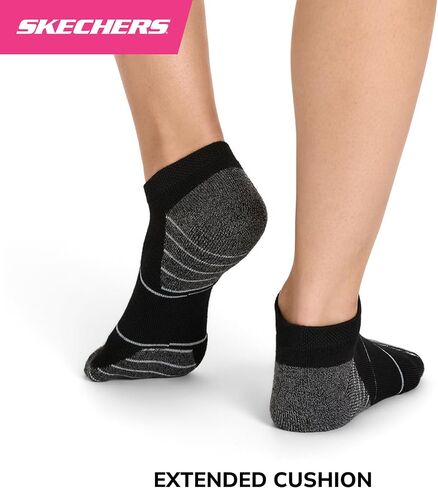 Skechers womens 8-pack Work Collection Low Cut Socks, Extended Cushion & Mesh Ventilation in Saudi Arabia