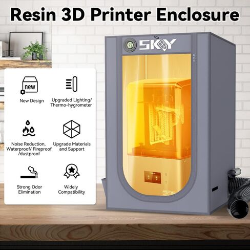 Resin 3D Printer Enclosure with Ventilation, 3D Printer Enclosure Tent Cover Eliminate Odors Dustproof Isolate Noise Compatible with Creality Anycubic Elegoo Series LCD Resin UV 3D Printer-Black in Saudi Arabia
