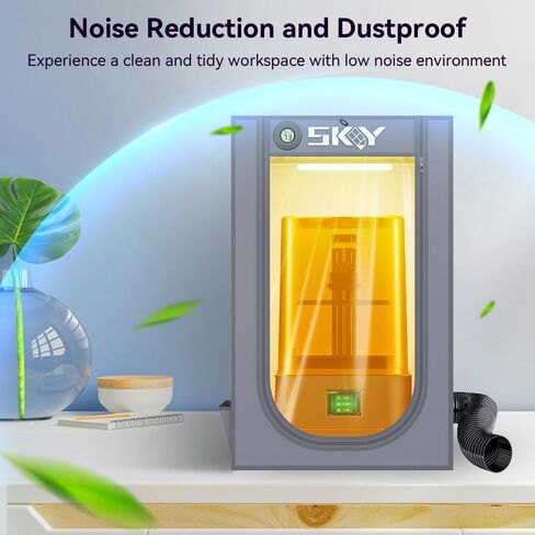 Resin 3D Printer Enclosure with Ventilation, 3D Printer Enclosure Tent Cover Eliminate Odors Dustproof Isolate Noise Compatible with Creality Anycubic Elegoo Series LCD Resin UV 3D Printer-Black in Saudi Arabia