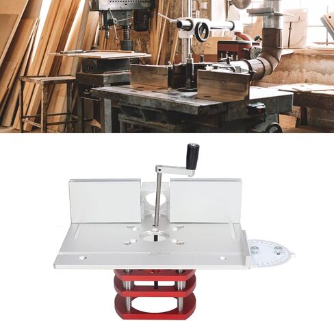 Router Table with Top Plate Router Lifting Base Woodworking Slotting Trimming Chamfering Table Top for Woodworking (Black) in Saudi Arabia
