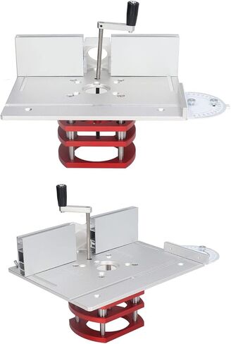 Router Table with Top Plate Router Lifting Base Woodworking Slotting Trimming Chamfering Table Top for Woodworking (Black) in Saudi Arabia