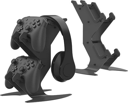 DOYO Controller Holder Stand, Universal Metal Material Game Controller Headset Stand Controller Accessories for Gamepad of PS5 / Xbox / PS4 / Switch （White in Kuwait