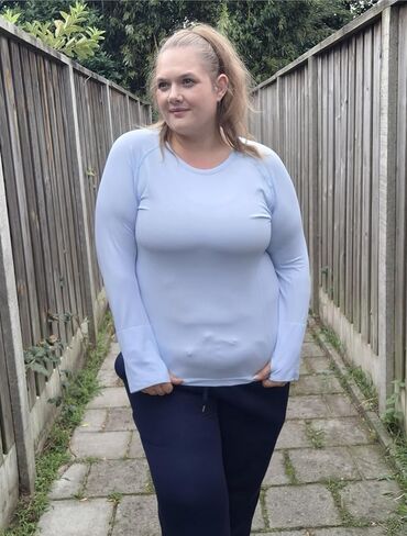 COOTRY Plus Size Seamless Workout Shirts for Women Long Sleeve Yoga Tops Sports Running Athletic Top Slim Fit in Saudi Arabia