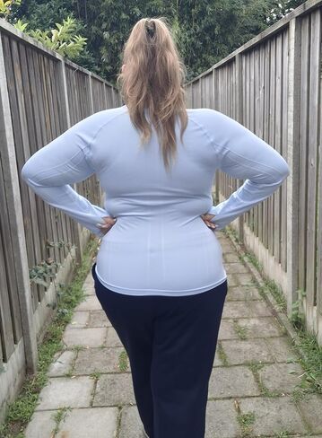 COOTRY Plus Size Seamless Workout Shirts for Women Long Sleeve Yoga Tops Sports Running Athletic Top Slim Fit in Saudi Arabia