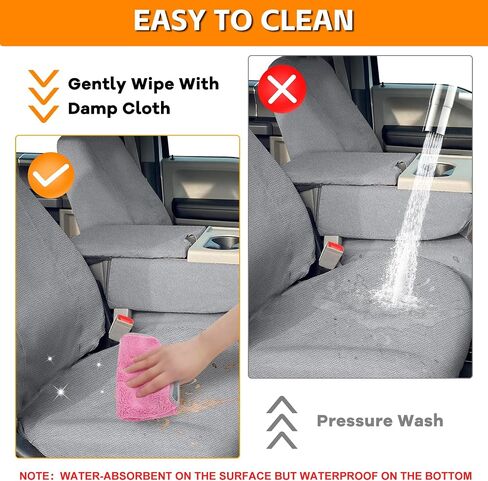 Truck Seat Cover Compatible with 2015-2019 Ford F150 2016-2019 F250-F550 Front 40/20/40 with Opening Armrest, Knitted Fabric Heavy Duty in Saudi Arabia