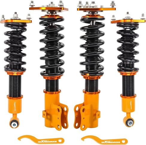 maXpeedingrods Coilovers for Subaru Forester 2009-2013, Height Adjustable Full Coilovers Suspension Kit, Shock Absorber Struts, Lowering Kit Gold in Saudi Arabia