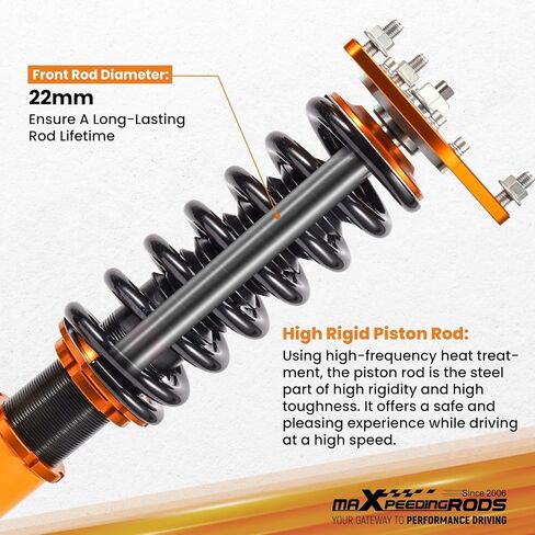 maXpeedingrods Coilovers for Subaru Forester 2009-2013, Height Adjustable Full Coilovers Suspension Kit, Shock Absorber Struts, Lowering Kit Gold in Saudi Arabia