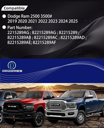 Dodomes Rear Bed Step Retractable Truck Bumper Step Replacement for Dodge Ram 1500 DT 2019 2020 2021 2022 2023 2024 2025 (New Body Style) Replaces 82215289AG 82215289AH in Kuwait