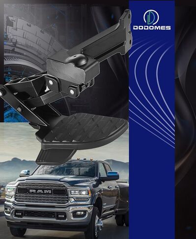 Dodomes Rear Bed Step Retractable Truck Bumper Step Replacement for Dodge Ram 1500 DT 2019 2020 2021 2022 2023 2024 2025 (New Body Style) Replaces 82215289AG 82215289AH in Kuwait