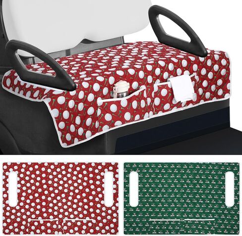 2 Pack Golf Cart Seat Covers for Women Universal Golf Cart Seat Towel Blanket with 2 Large Front Pockets & Nonskid Bottom Sport Accessories for Women 2 Person Seats in Kuwait