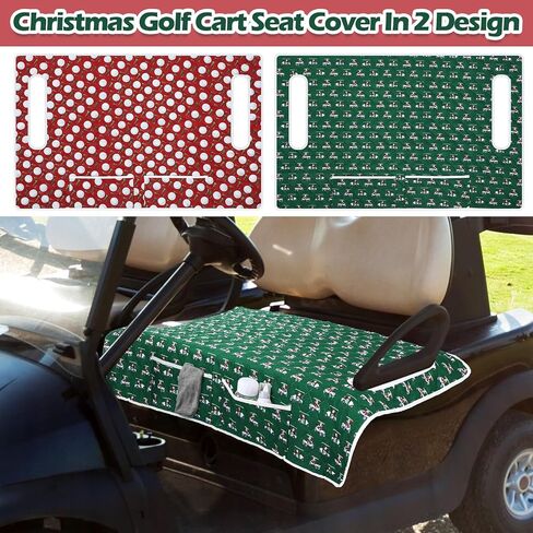 2 Pack Golf Cart Seat Covers for Women Universal Golf Cart Seat Towel Blanket with 2 Large Front Pockets & Nonskid Bottom Sport Accessories for Women 2 Person Seats in Kuwait
