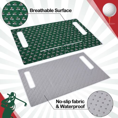 2 Pack Golf Cart Seat Covers for Women Universal Golf Cart Seat Towel Blanket with 2 Large Front Pockets & Nonskid Bottom Sport Accessories for Women 2 Person Seats in Kuwait