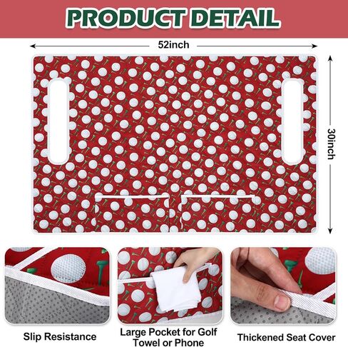 2 Pack Golf Cart Seat Covers for Women Universal Golf Cart Seat Towel Blanket with 2 Large Front Pockets & Nonskid Bottom Sport Accessories for Women 2 Person Seats in Kuwait