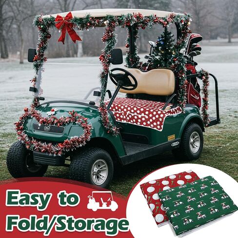 2 Pack Golf Cart Seat Covers for Women Universal Golf Cart Seat Towel Blanket with 2 Large Front Pockets & Nonskid Bottom Sport Accessories for Women 2 Person Seats in Kuwait