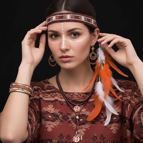 Misdary 3 Pcs Rustic Western Jewelry for Women Cowgirl Jewelry Set Turquoise Necklace Earrings Cuff Bangle Bohemian Bracelet for Women in Saudi Arabia