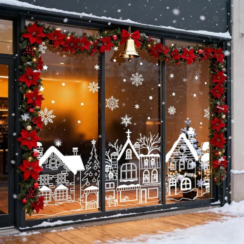 Extra Large Halloween Window Clings Ghost Witch Hat Pumpkin Window Stickers Double-Sided Glass Decals for Home Classroom Office Party Decoration, 4 Sheets in Saudi Arabia