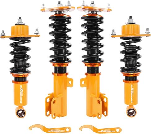 maXpeedingrods Coilovers for Toyota Corolla E90 1987-1992, E100 1991-1998, E110 1995-2002, AE92 1987-1991, AE101 1992-1998, AE111 1988-2002, Height Adjustable Coilovers Suspension Lowering Kits Red in Saudi Arabia