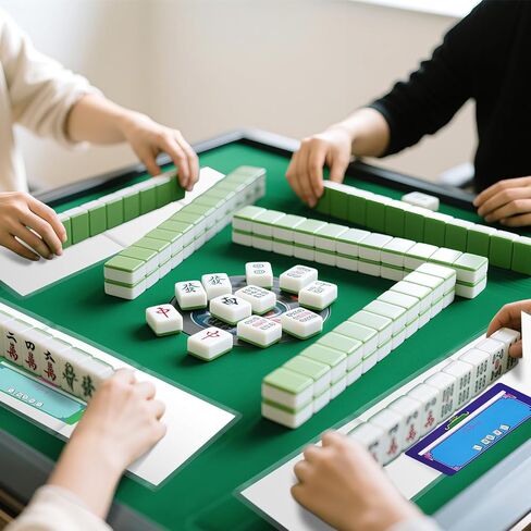 8pcs 2025 مجموعة ملحقات بطاقة Mahjong ، تشمل 4pc بطاقة Mahjong و 4pc mahjong line finder ، حامل حامي بطاقة Mahjong الشفافة ودليل قارئ خط Mahjong الملون in Kuwait