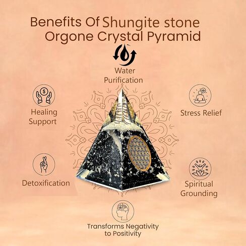 BOMBAY Crystals Orgone Pyramid of Success, Rainbow Moonstone Orgonite Pyramid is Healing Crystals for Success, Anti-stress& Strength and Orgonite Pyramid help in Healing Meditation in Kuwait