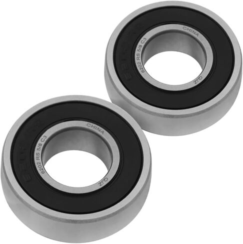[2-pack] 6202-2rs 5/8-Bremium Deep Groove Ball Ball Ball 5/8 in x 1.378 in x 0.4331 in (Id x od x width) | 15.875 مم × 35 مم × 11 مم (عرض معرف X OD X) بختم مطاطي مزدوج in Kuwait