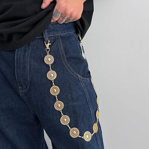 طبقة مزدوجة السراويل المفاتيح القوطية العنكبوت الجينز المفاتيح الخصر الملابس التبعي لجميع القديسين و الشرير الهيب هوب ديكور in Kuwait