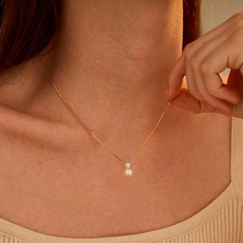 Pearl Necklace 4MM Dainty Round Imitation Pearl Necklaces,White Pearls Choker Necklace for Women Bridesmaid Wedding Jewelry Gifts in Saudi Arabia