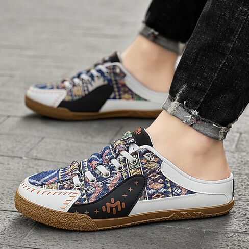 تنزلق اللوحات غير الرسمية للسيدات على أحذية رياضية - أحذية المشي على الطراز العرقي المطرز على الطراز العرقي in Kuwait