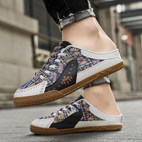 تنزلق اللوحات غير الرسمية للسيدات على أحذية رياضية - أحذية المشي على الطراز العرقي المطرز على الطراز العرقي in Kuwait