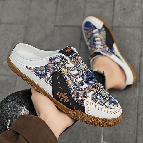 تنزلق اللوحات غير الرسمية للسيدات على أحذية رياضية - أحذية المشي على الطراز العرقي المطرز على الطراز العرقي in Kuwait