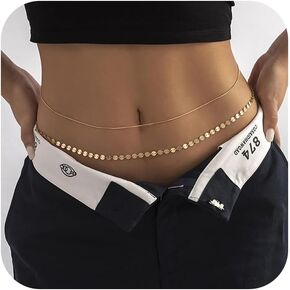 MODRSA 1pcs Y2K Star Belly Chain Silver Waist Chain for Women Silver Waist Jewelry for Women Belly Chains Star Stomach Jewelry Sexy Body Chains non Tarnish Waterproof Summer Jewelry Trendy in Saudi Arabia