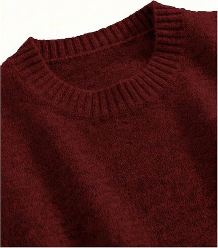 OYOANGLE Women's Split Hem Crew Neck Basic Sweater Vest Sleeveless Pullover Sweater Tank Tops in Saudi Arabia