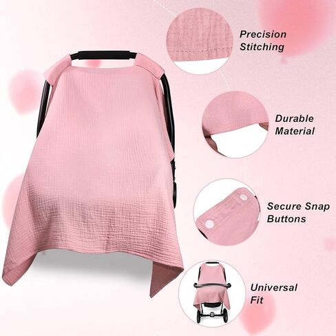 【تصميم Ugrade】 غطاء مقعد السيارة للسيارات للأطفال-جيوب جانبية مزدوجة لأساسيات الأطفال ، مظلة للرضع مع نافذة شبكية قابلة للتنفس ، خفيفة الوزن ومستعدة في الصيف ، أخضر in Kuwait