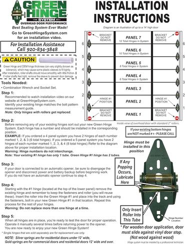 Energy Saving Garage Door Hinge - Residential 5 Panel 12' Wide & Over and Commercial 5 Panel Door Up to 20’ MFG# C4416-50 in Saudi Arabia