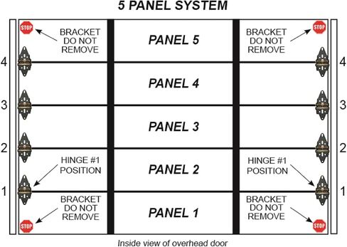 Energy Saving Garage Door Hinge - Residential 5 Panel 12' Wide & Over and Commercial 5 Panel Door Up to 20’ MFG# C4416-50 in Saudi Arabia