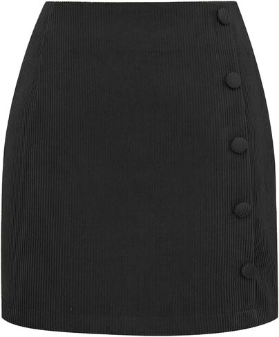 IDEALSANXUN Corduroy Skirt Women Fall Winter High Waisted Short Pencil Bodycon Vintage Cute Mini Skirts in Saudi Arabia