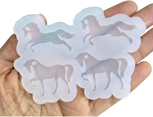 Horse Mold - Resin Molds - Mold for Jewelry Making - Earrings Molds - Horses Silicone Mold - Mold for Epoxy Resin - Animal Molds - Horses in Saudi Arabia