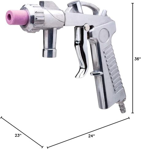 Eastwood B20 Benchtop الكشط Media Media Bead Bird Graint Gun مع نصائح قابلة للاستبدال | الأبعاد الداخلية: 22 "Wide X 18" Deep X 12 "High in Saudi Arabia