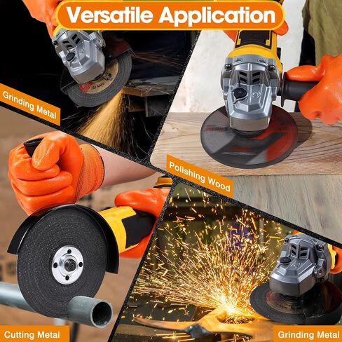 Cordless Angle Grinder Compatible with Makita 18V Battery (Not Included), Brushless motor, Lock-On Switch, 4-1/2" Blade, 3 Variable Speeds up to 7000 RPM, for Cutting, Grinding, Polishing in Saudi Arabia