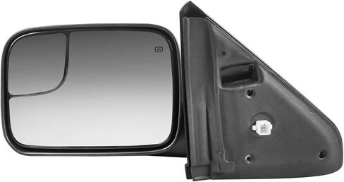 Heated Towing Side View Mirrors for Dodge Ram 2500/3500/1500, Pair, Power, Flip-Up, Manual-Folding, Textured Black, Convex Glass, Left & Right Front, CH1320228 in Saudi Arabia