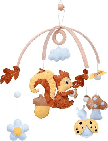 Wooden Baby Crib Mobile Arm, 31 Inch, Solid Beech Wood, 360° Rotatable, Whale Design, Adjustable, Anti-Slip, Mobile Hanger for Crib, Nursery Decor for Boys & Girls, Gift Accessories in Saudi Arabia