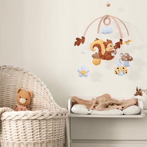 Wooden Baby Crib Mobile Arm, 31 Inch, Solid Beech Wood, 360° Rotatable, Whale Design, Adjustable, Anti-Slip, Mobile Hanger for Crib, Nursery Decor for Boys & Girls, Gift Accessories in Saudi Arabia