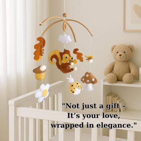 Wooden Baby Crib Mobile Arm, 31 Inch, Solid Beech Wood, 360° Rotatable, Whale Design, Adjustable, Anti-Slip, Mobile Hanger for Crib, Nursery Decor for Boys & Girls, Gift Accessories in Saudi Arabia