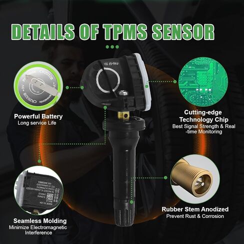 مجموعة أجهزة استشعار TPMS مكونة من 4 قطع تناسب Toyota 4 Runner 2003-2017 ولسلسلة Lexus CT 2011-2017 ولPontiac Vibe 2008-2010 ولScion iQ 2012-2015 مستشعرات الإطارات GM 315Mhz، استبدل PMV107J 4260733011 in Saudi Arabia