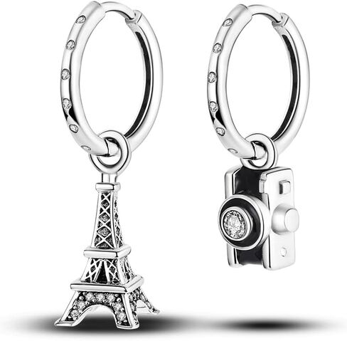 925 Sterling Silver Dangle Earrings for Women, Small and Large Hypoallergenic Hoop Earrings Trendy huggie Earrings Drop Jewelry Gifts for Sensitive Ears in Saudi Arabia