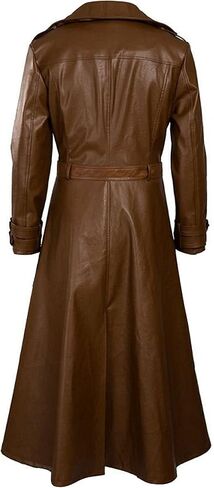 SpazeUp Costume 5 Cosplay Maroon Leather Trench Coat Men - Costume 4 Black Leather Gothic Hooded Jacket Coat in Kuwait