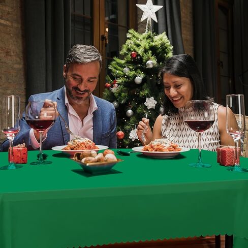 3 حزمة من البلاستيك المظلات الأخضر ، 54 × 108 بوصة قماشية قابلة للتصرف في الأسقلوب ، أغطية طاولات خضراء مقاومة للماء لدش الزفاف دش الطفل شاي حديقة عيد ميلاد حفلة in Kuwait