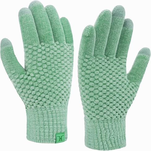 FZ FANTASTIC ZONE Womens Winter Gloves with Touchscreen Warm Chenille Knit Thermal Gloves for Women Cold Weather Gifts in Saudi Arabia
